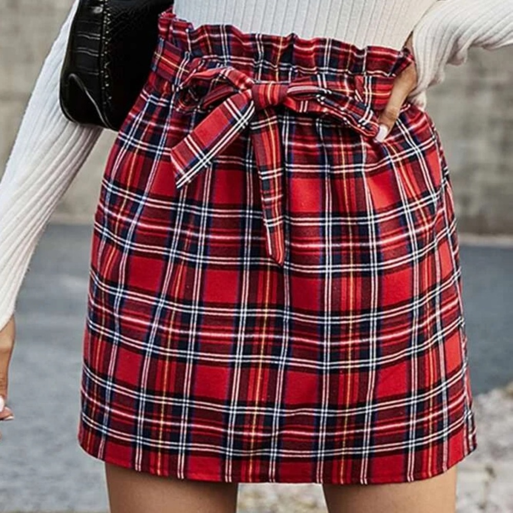3️⃣FOR2️⃣5️⃣💲‼️ Plaid Waist Skirt with belt